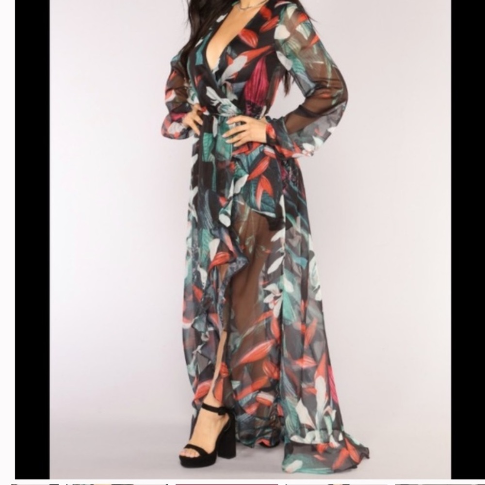 Floral High Slit Maxi